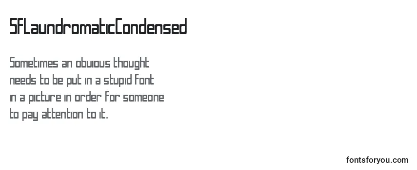 Обзор шрифта SfLaundromaticCondensed