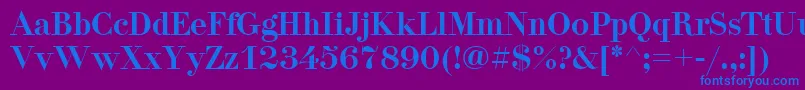 PgDidonaCyrIllic Font – Blue Fonts on Purple Background