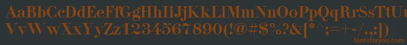 Шрифт PgDidonaCyrIllic – коричневые шрифты на чёрном фоне