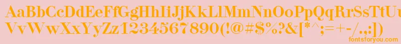 PgDidonaCyrIllic Font – Orange Fonts on Pink Background