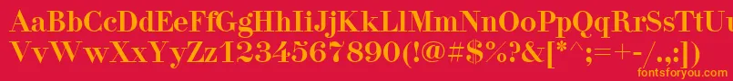 PgDidonaCyrIllic Font – Orange Fonts on Red Background