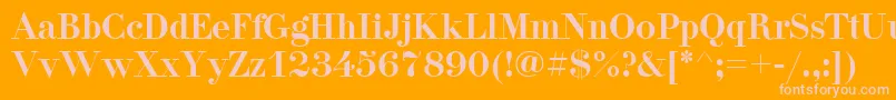 PgDidonaCyrIllic Font – Pink Fonts on Orange Background