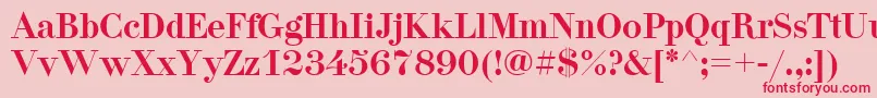 PgDidonaCyrIllic Font – Red Fonts on Pink Background