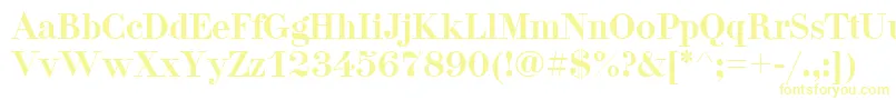 PgDidonaCyrIllic Font – Yellow Fonts on White Background