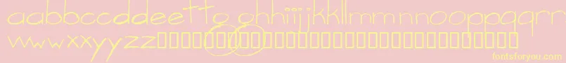 Vargas Font – Yellow Fonts on Pink Background