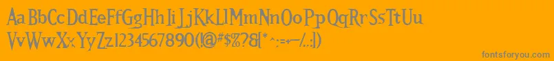 フォントKalls – オレンジの背景に灰色の文字