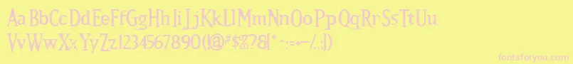 Kalls Font – Pink Fonts on Yellow Background