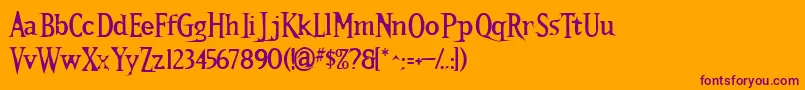 Kalls Font – Purple Fonts on Orange Background