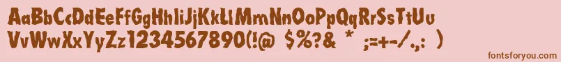 Linotypelaika Font – Brown Fonts on Pink Background