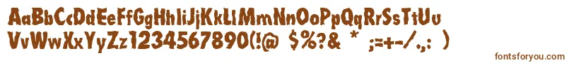 Шрифт Linotypelaika – коричневые шрифты на белом фоне