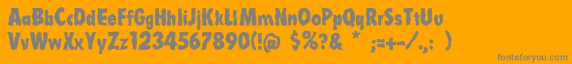 Linotypelaika Font – Gray Fonts on Orange Background