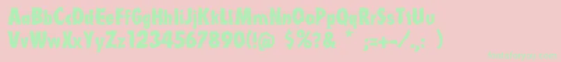 Linotypelaika Font – Green Fonts on Pink Background