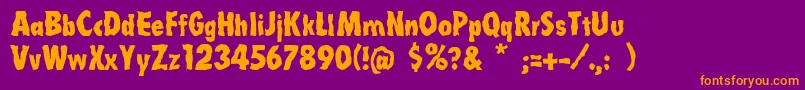 Linotypelaika Font – Orange Fonts on Purple Background