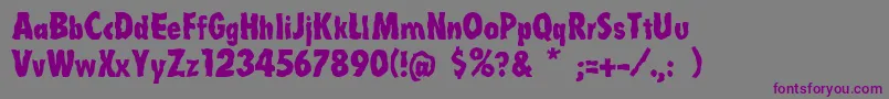 Linotypelaika-fontti – violetit fontit harmaalla taustalla