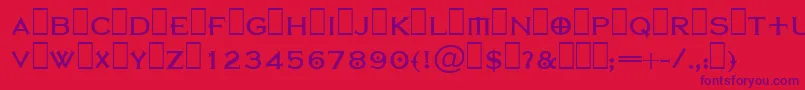 NirvanaRoman Font – Purple Fonts on Red Background