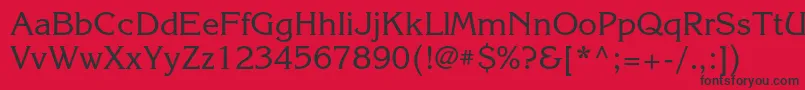 Шрифт Korinnac – чёрные шрифты на красном фоне