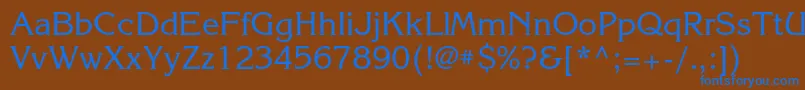 Korinnac Font – Blue Fonts on Brown Background