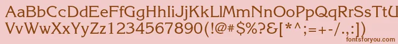 Korinnac Font – Brown Fonts on Pink Background