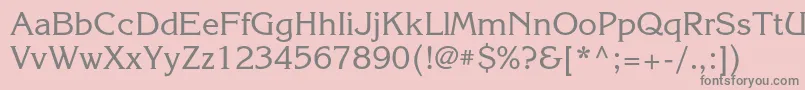 Korinnac Font – Gray Fonts on Pink Background