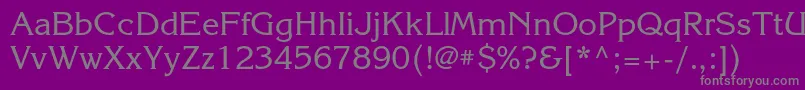 フォントKorinnac – 紫の背景に灰色の文字