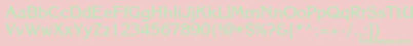 フォントKorinnac – ピンクの背景に緑の文字