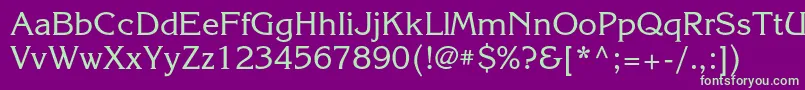Korinnac Font – Green Fonts on Purple Background