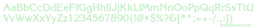Korinnac-fontti – vihreät fontit valkoisella taustalla