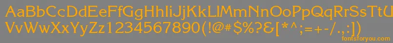 Korinnac Font – Orange Fonts on Gray Background