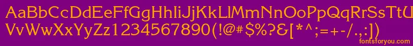 Korinnac Font – Orange Fonts on Purple Background