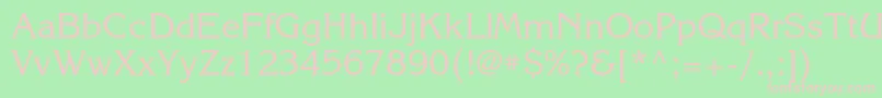 フォントKorinnac – 緑の背景にピンクのフォント