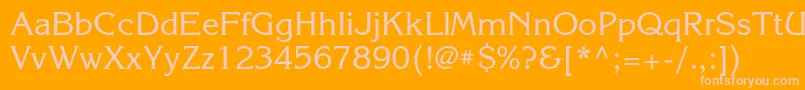 Korinnac Font – Pink Fonts on Orange Background