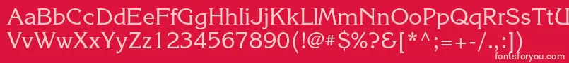 フォントKorinnac – 赤い背景にピンクのフォント