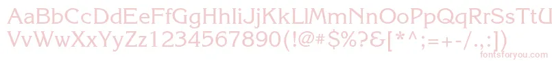 フォントKorinnac – 白い背景にピンクのフォント