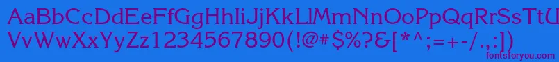 Шрифт Korinnac – фиолетовые шрифты на синем фоне