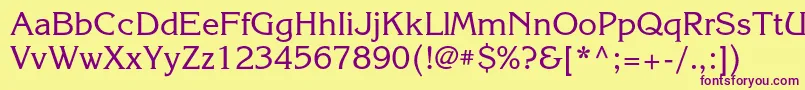 Korinnac Font – Purple Fonts on Yellow Background
