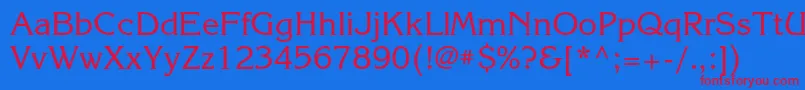 Шрифт Korinnac – красные шрифты на синем фоне