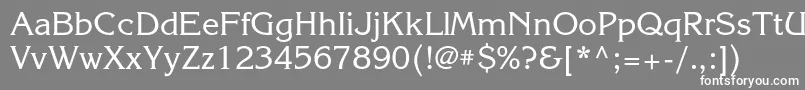 フォントKorinnac – 灰色の背景に白い文字