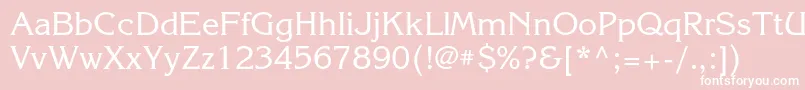 フォントKorinnac – ピンクの背景に白い文字