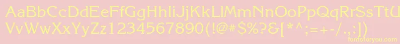 Korinnac Font – Yellow Fonts on Pink Background