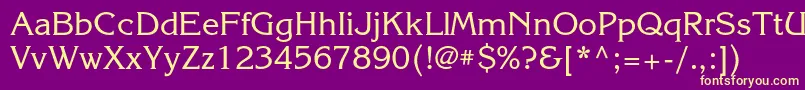 Korinnac Font – Yellow Fonts on Purple Background