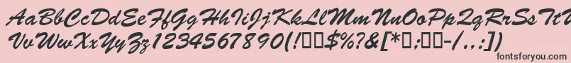 BarcbrushdbBold Font – Black Fonts on Pink Background