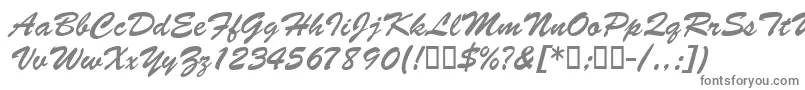 BarcbrushdbBold Font – Gray Fonts on White Background
