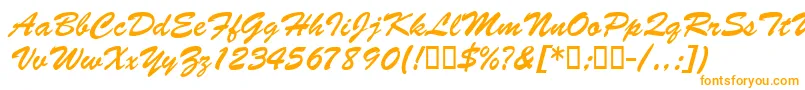 BarcbrushdbBold Font – Orange Fonts on White Background