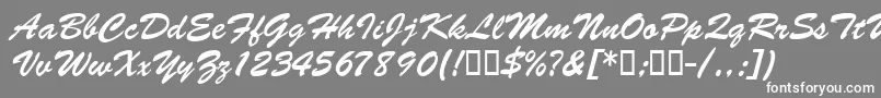 BarcbrushdbBold Font – White Fonts on Gray Background