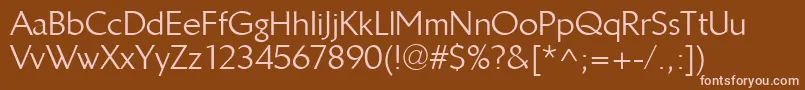Police LinotypeBreweryRegular – polices roses sur fond brun