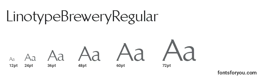 Размеры шрифта LinotypeBreweryRegular