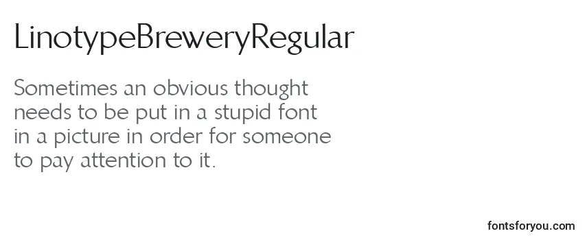 Review of the LinotypeBreweryRegular Font