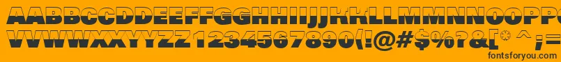 AGrotictitulbwhv Font – Black Fonts on Orange Background