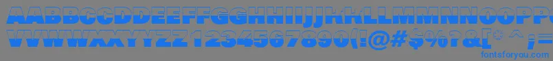 AGrotictitulbwhv Font – Blue Fonts on Gray Background