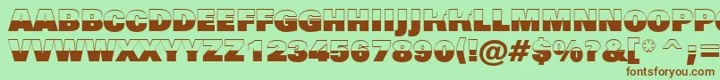 AGrotictitulbwhv Font – Brown Fonts on Green Background